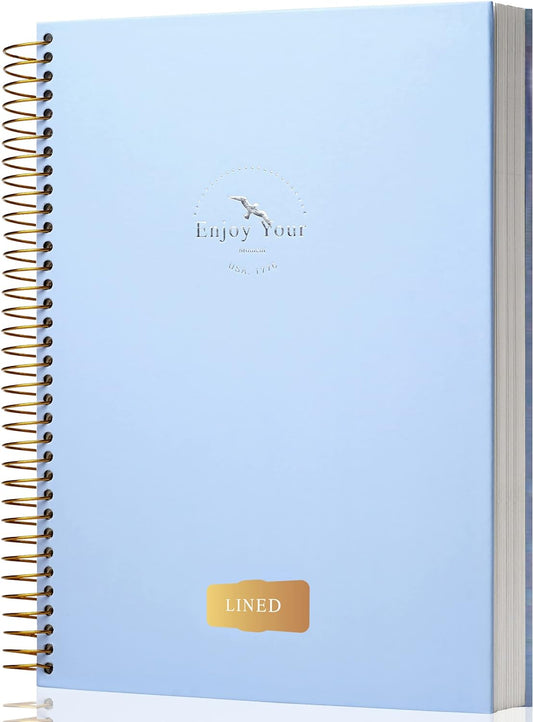 Large 240pg Spiral Notebook, College Ruled, Blue - Ideal for Work & School