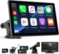 Wireless Carplay Screen for Car 9ft Portable Car Stereo - 4K Dash Cam