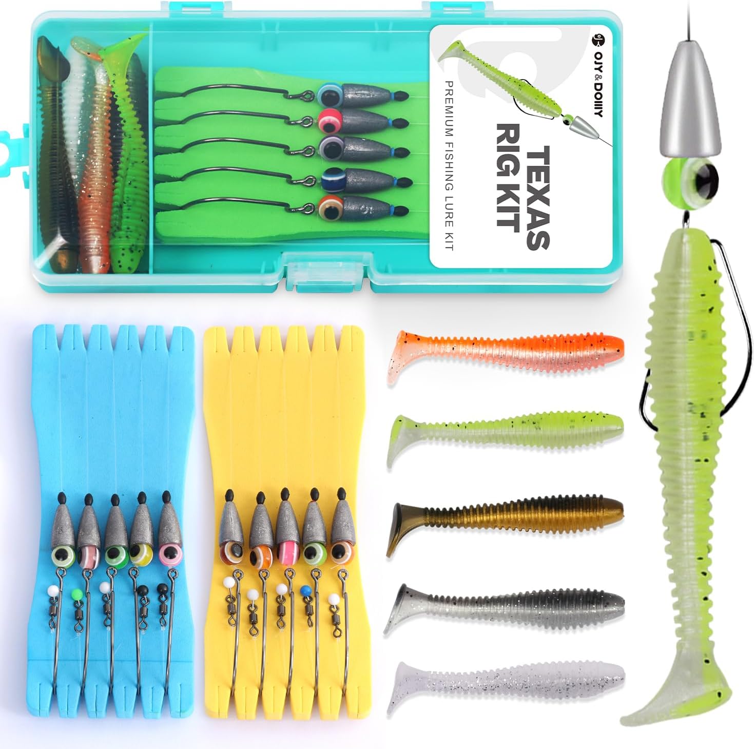 Bass Fishing Texas Rig Kit - Quick-Fishing 10PCs