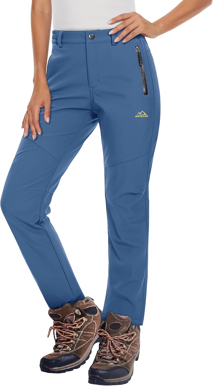 Women's Fleece Lined Waterproof Insulated Snow Ski Pants