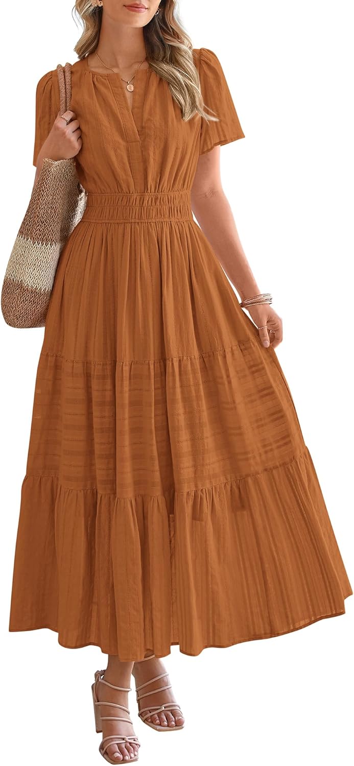 BTFBM Womens Summer Casual Maxi Dress with Pockets and Style