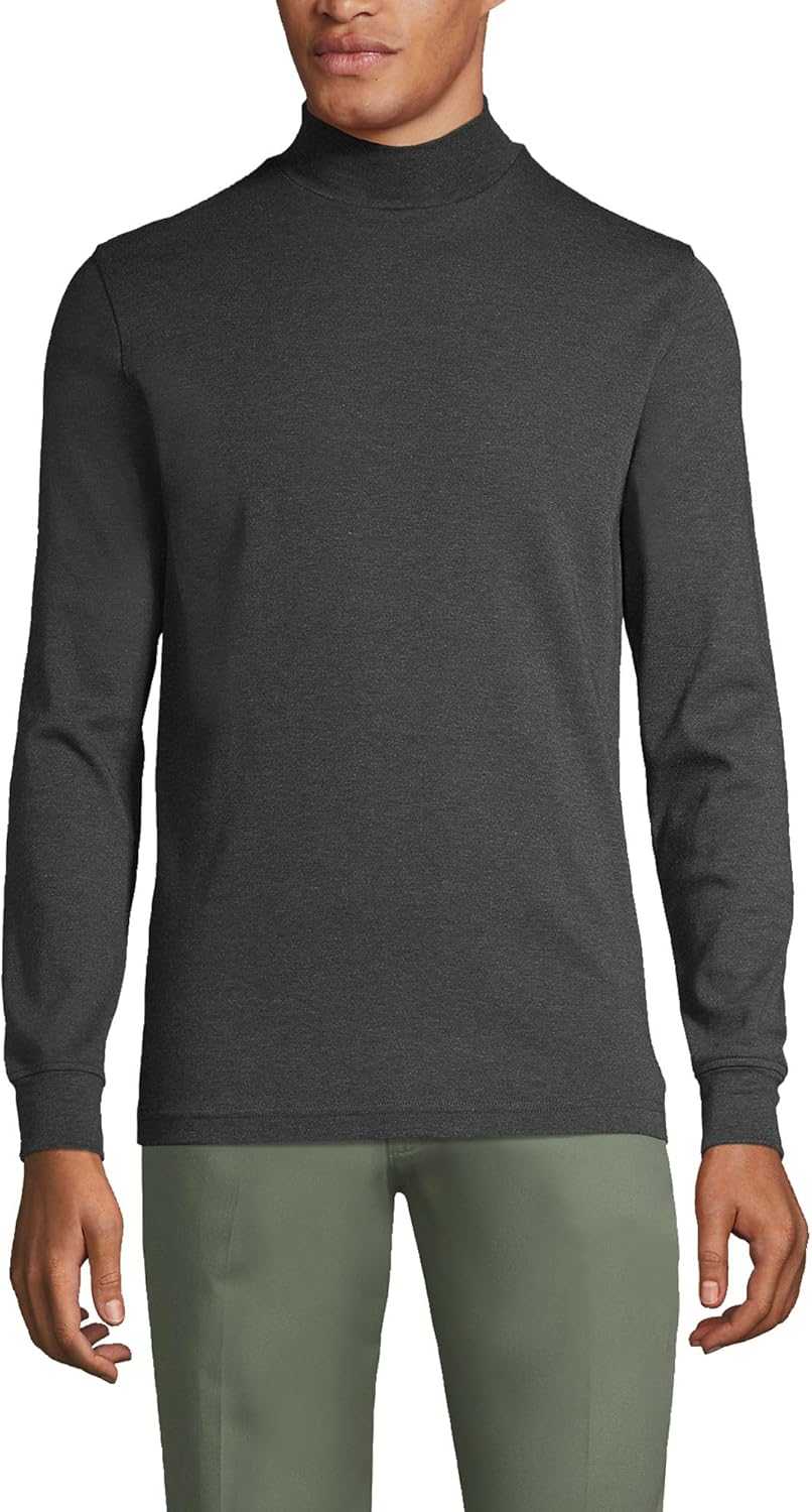 Lands' End Men's Supima Cotton Mock Turtleneck Shirt Review