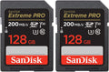 SanDisk 128GB Extreme PRO SDXC UHS-I (2-Pack) - Fast 4K Video