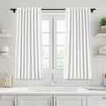 Beige Linen Blackout Curtains 54 in 2-Panel Set - Modern Thermal