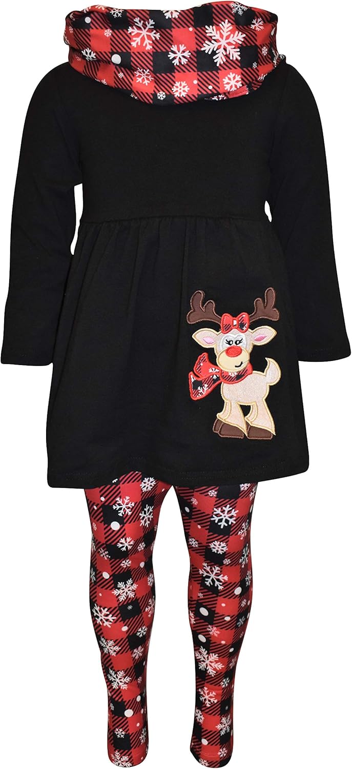 Unique Baby Girls 3pc Outfit Set for Christmas Fun and Style