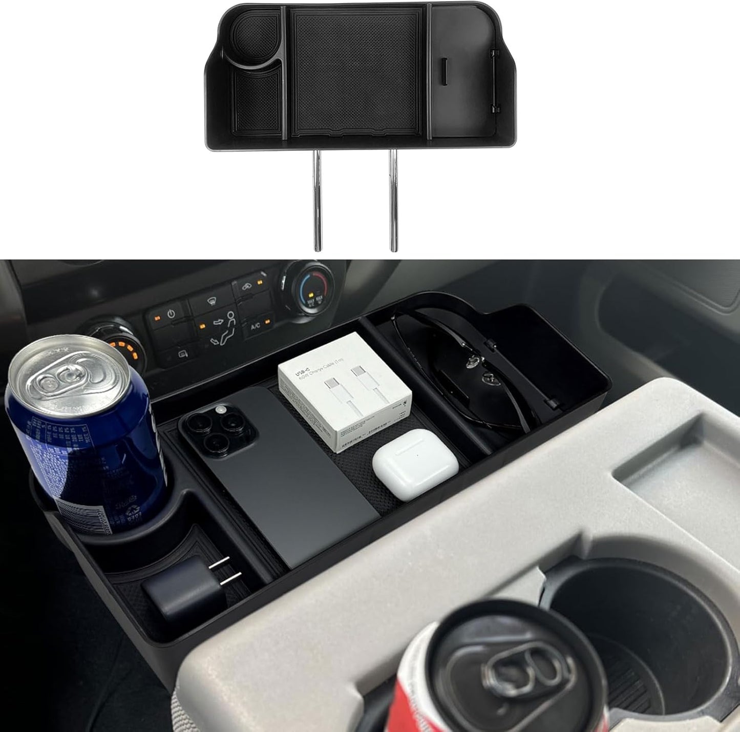Center Console Seat Headrest Organizer for Ford F150 F250 F350