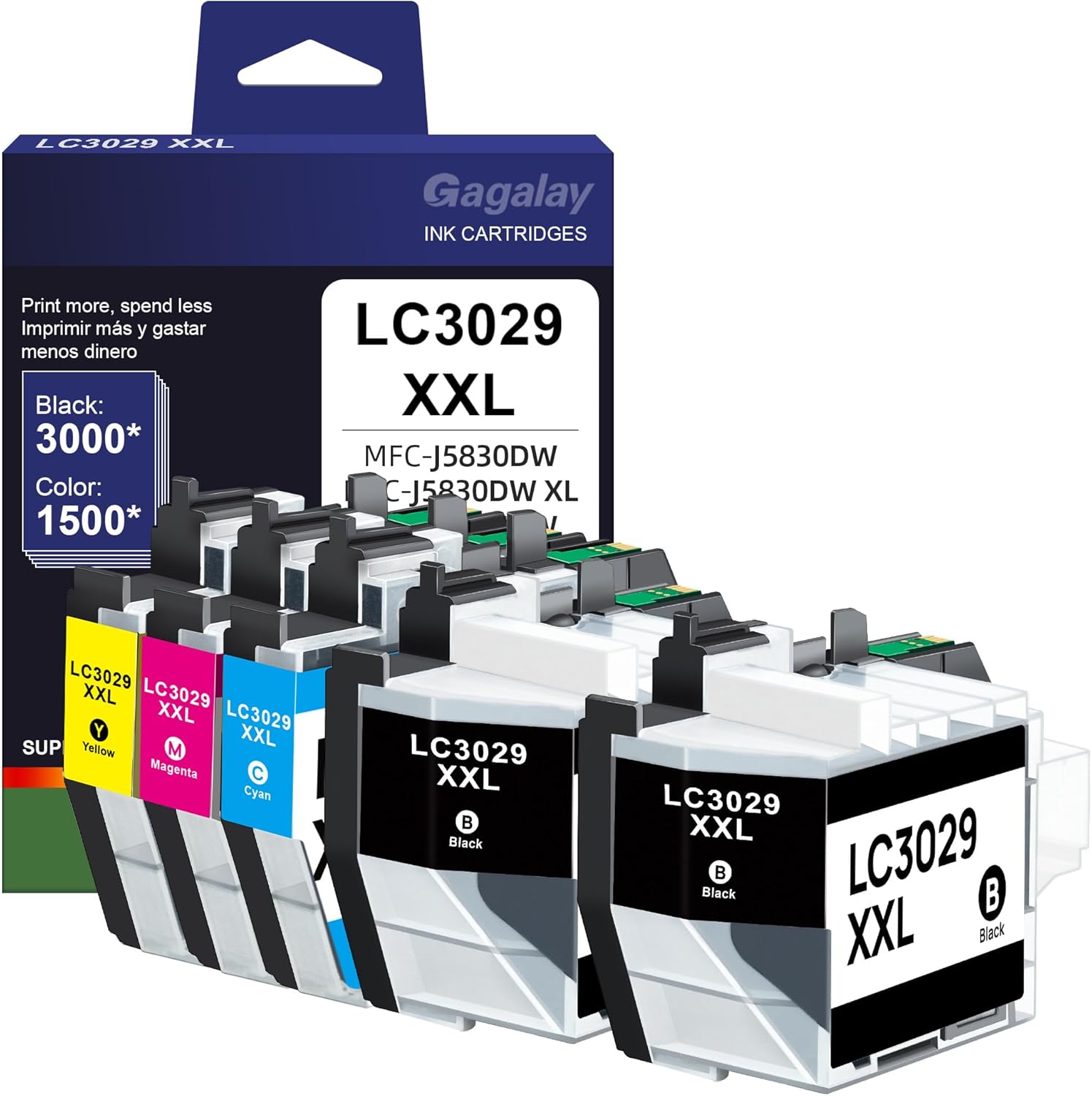 LC3029XXL Ink Cartridges Super High Yield for Brother Printers