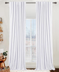100% Blackout Shield Linen Blackout Curtains 102 in - Total Darkening