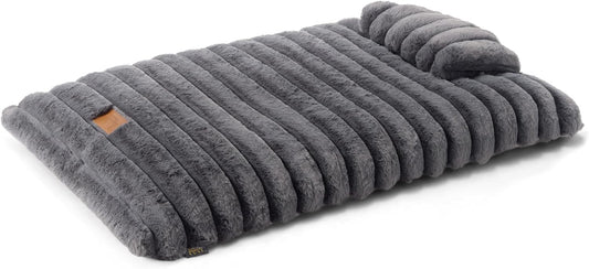 CuddleTown Ribbed Bubble Stripe Pillow Pet Bed for Small Pets
