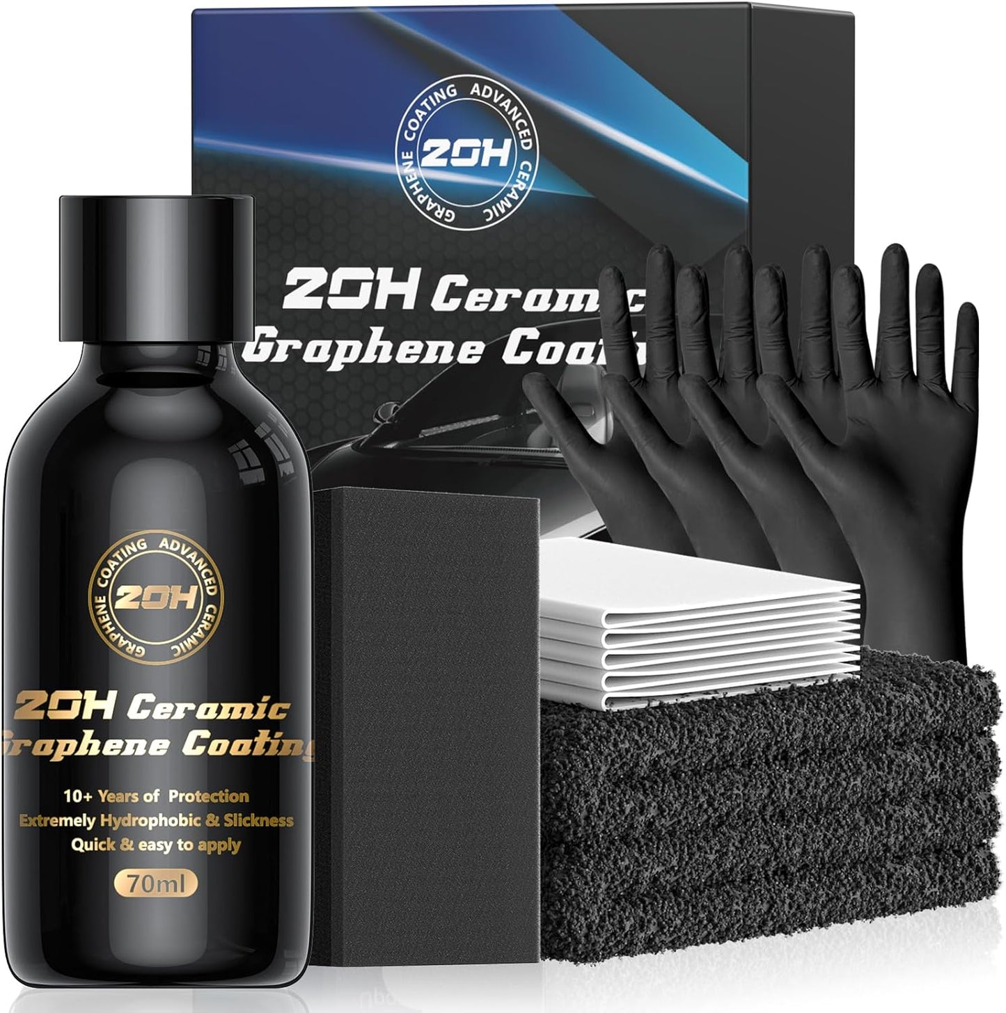 20H Professional Graphene Ceramic Coating for Cars - 10+ Years