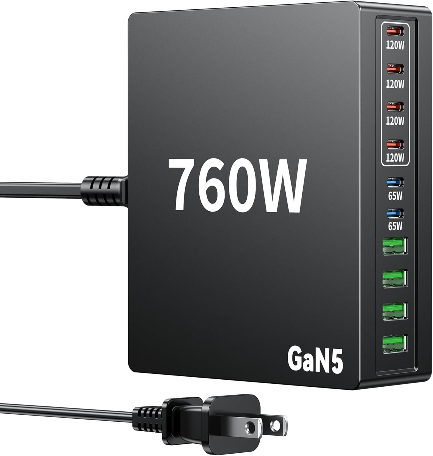 760W USB C Charger Block for Fast Charging Multiple Devices