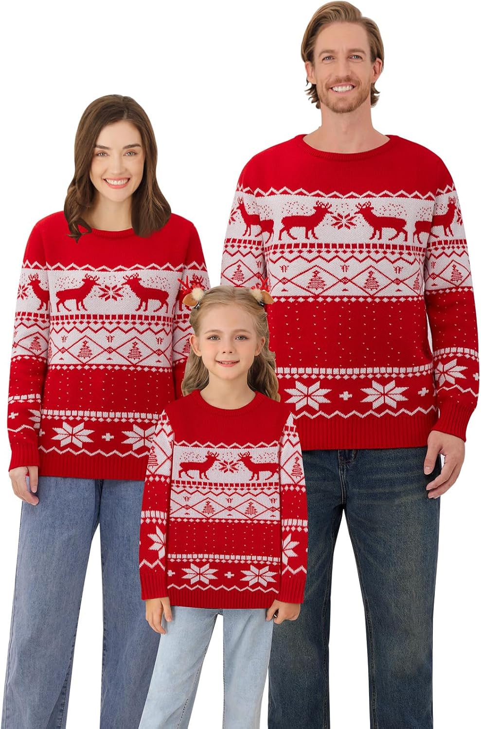 Festive Family Ugly Christmas Sweaters by URMAGIC