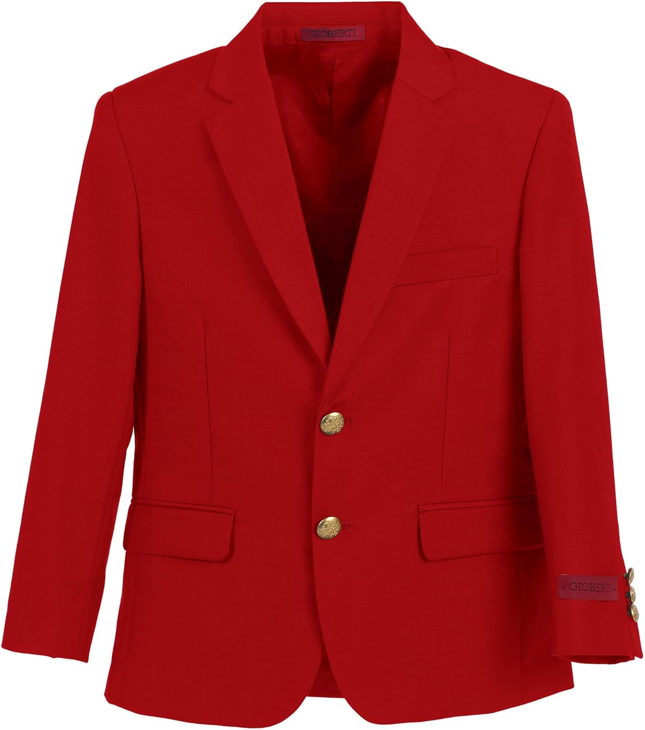 Gioberti Boys Formal Blazer Jacket with Gold-Tone Cufflinks