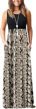 MOLERANI Women Sleeveless Deep V Neck Long Maxi Casual Dress Review