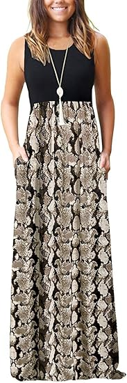 MOLERANI Women Sleeveless Deep V Neck Long Maxi Casual Dress Review