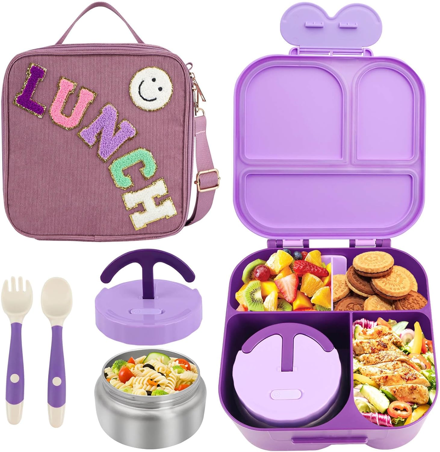 Stylish Lunch Box with Bento Box and Leak Proof Thermo Jar