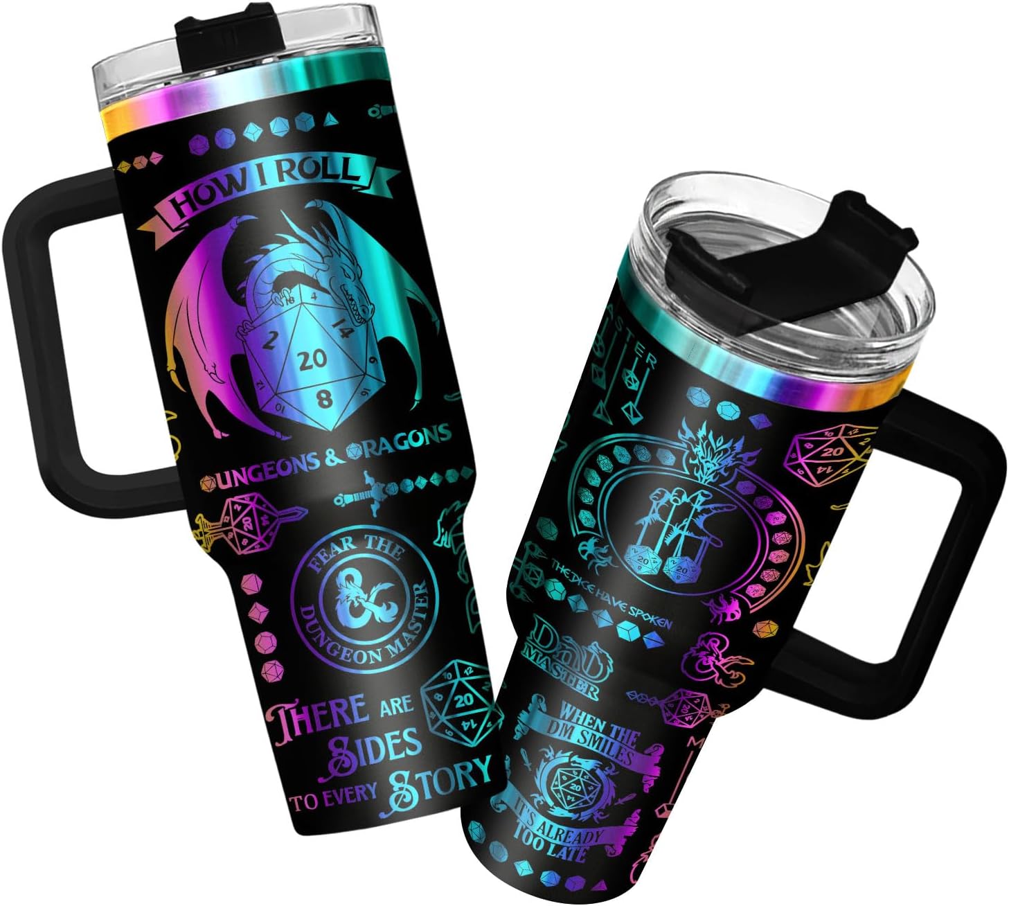 Unique 40oz Dragon Coffee Mug for Gamers and Book Lovers