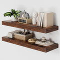36 in Long Floating Shelf 12 in Deep Wall Shelves - Rustic Display