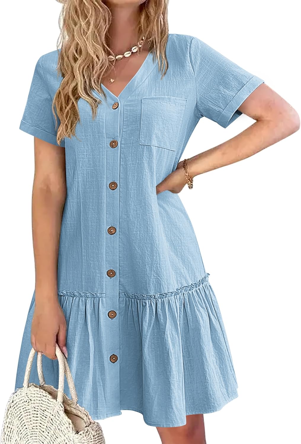 HOTOUCH Women Button Down Dress for Summer Casual Style