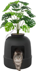 Hidden Cat Litter Box Plant Enclosure - Odor Control & Spacious