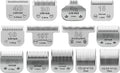 13pcs Pet Dog Grooming Clipper Stainless Steel Blade Kit - Full Size