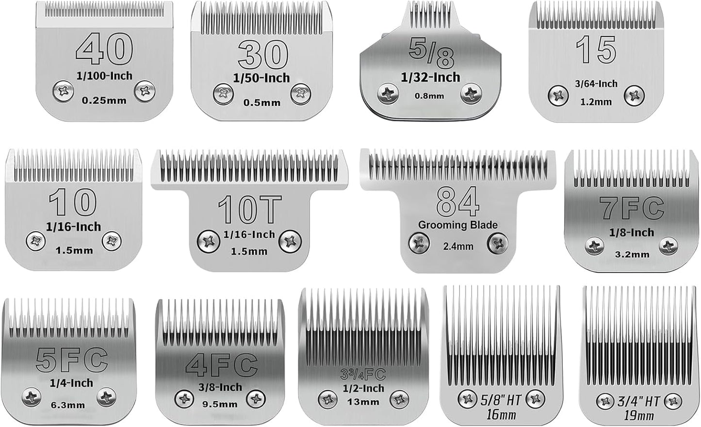 13pcs Pet Dog Grooming Clipper Stainless Steel Blade Kit Review