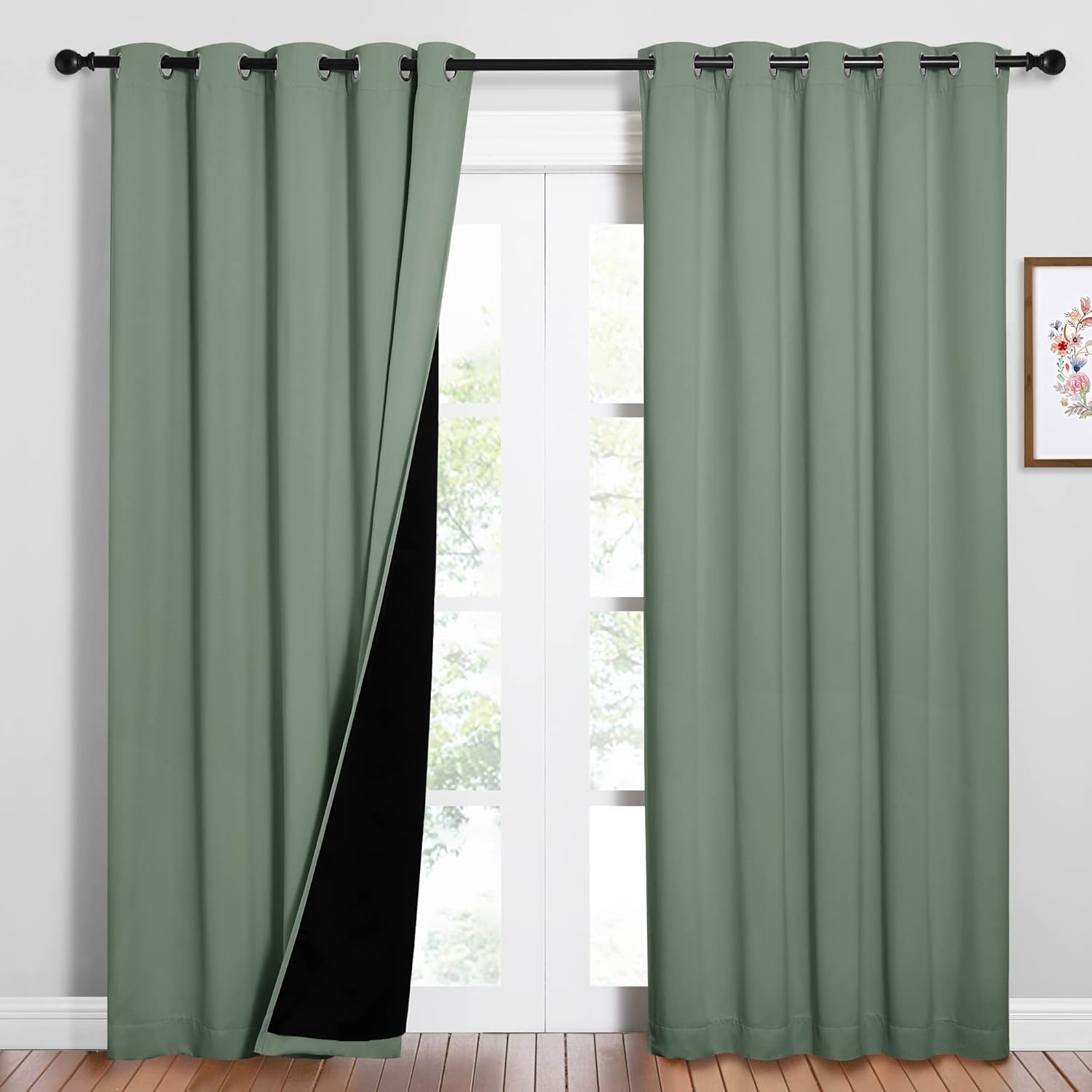 NICETOWN 100% Blackout Window Curtain Panels for Total Darkness