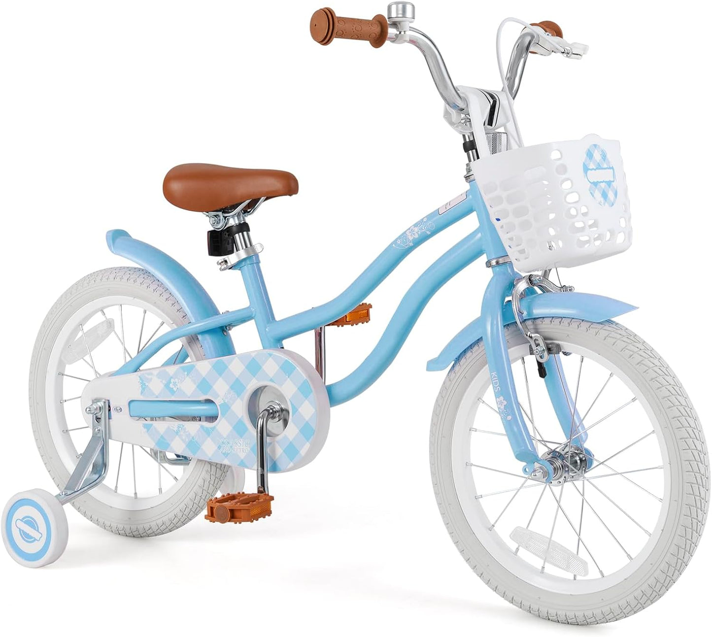 Kids Bike with Adjustable Seat and Removable Basket for Fun