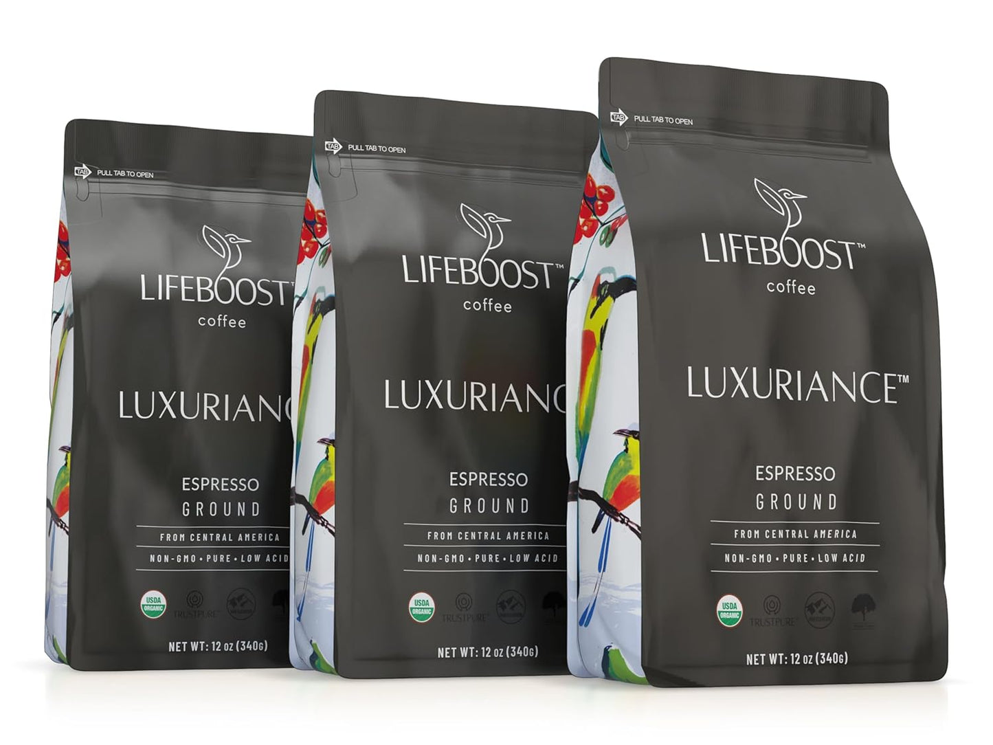 Lifeboost Espresso Ground Coffee - Organic Low Acid Delight