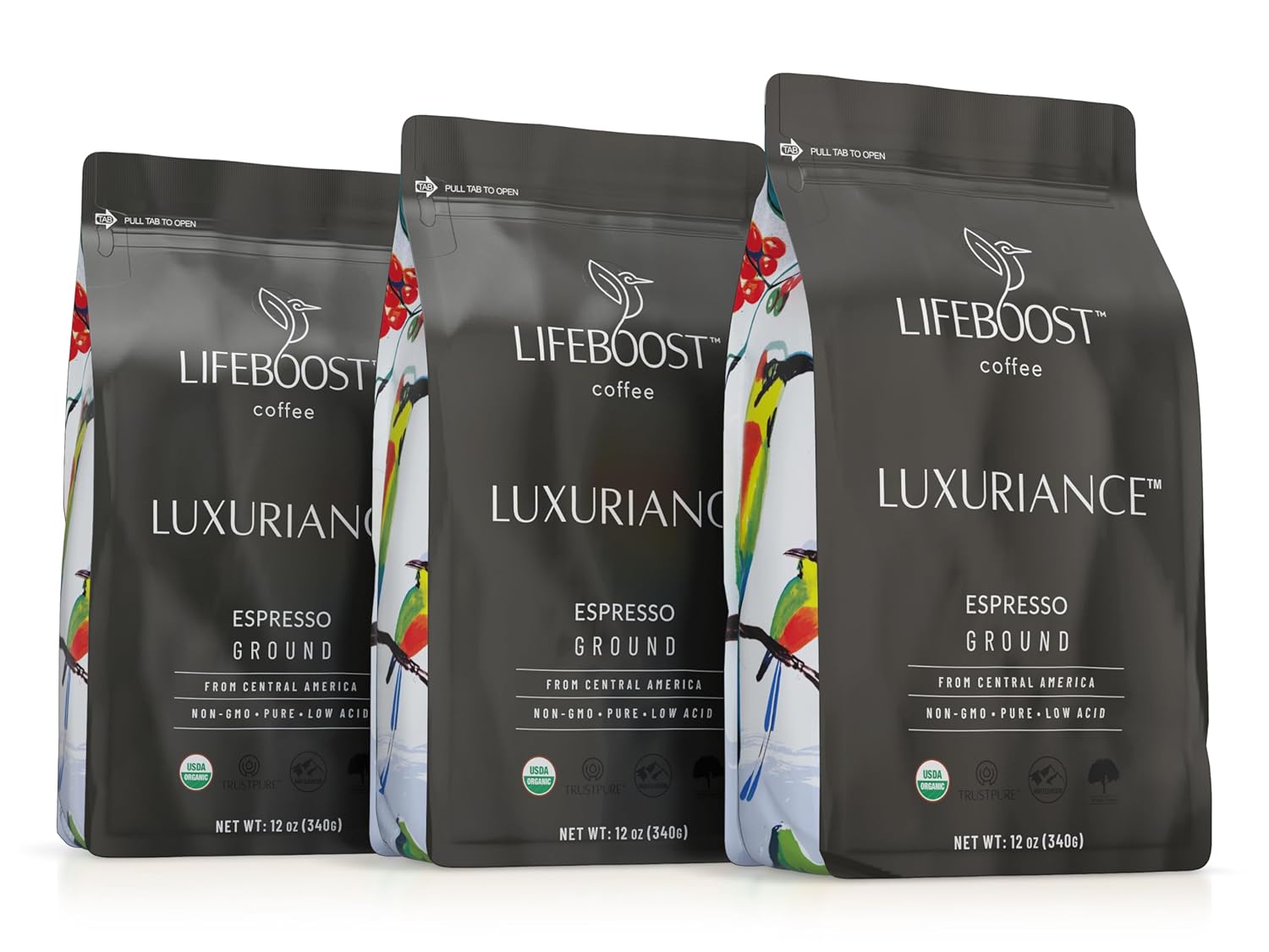 Lifeboost Espresso Ground Coffee - Organic Low Acid Delight
