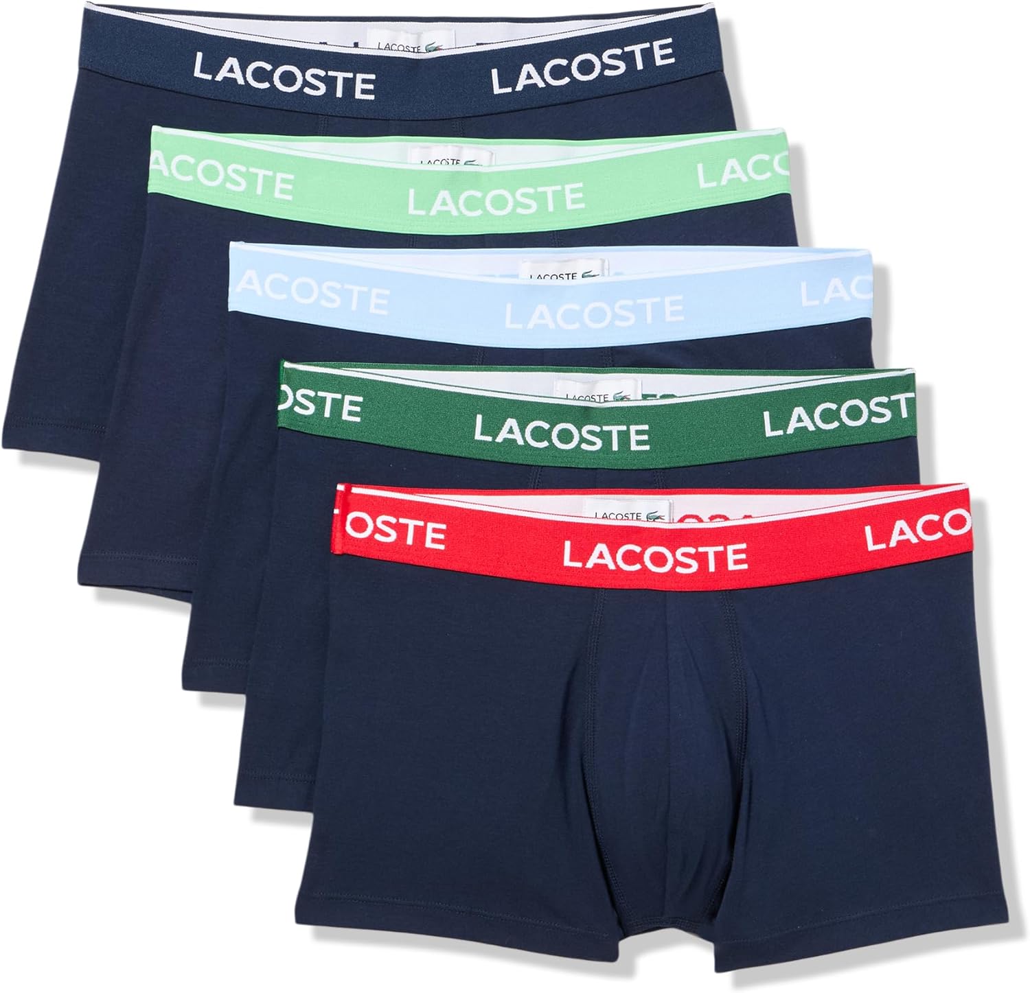 Lacoste Cotton Stretch Essentials Trunks 5-Pack for Comfort