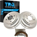 TRQ Rear Brake Drum & Shoe Kit for 11-16 Ford Fiesta - Direct Fit