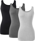 DAVID ARCHY Bamboo Rayon Camisole Tops 3 Pack - Soft Breathable DRY