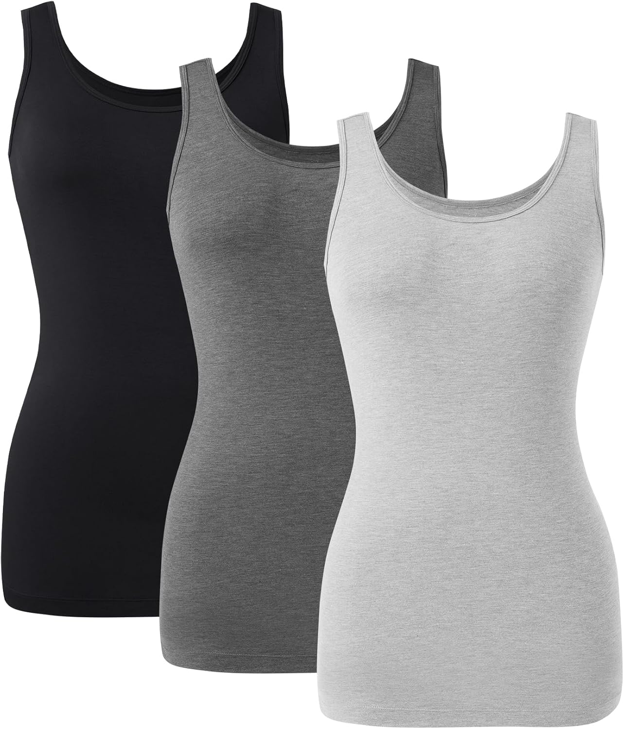 Bamboo Rayon Camisole Tops for Women - Soft & Breathable 3 Pack