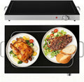 Sweetcrispy Electric Warming Tray Glass Top Food Warmer - Adjustable