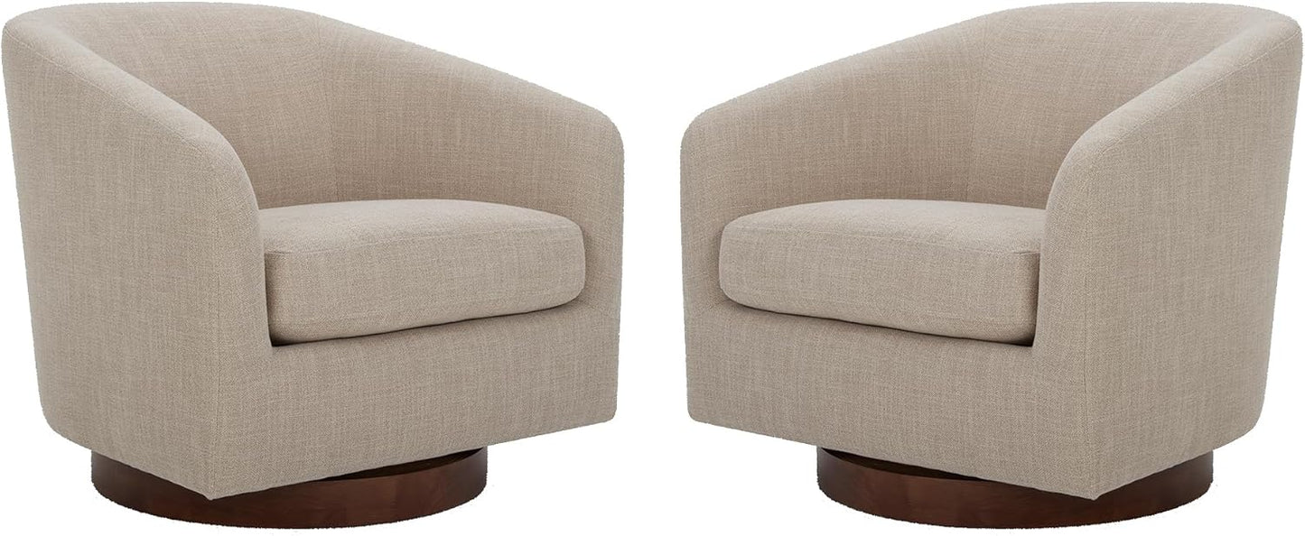 Set of 2 Swivel Barrel Chairs, Fully Assembled!
