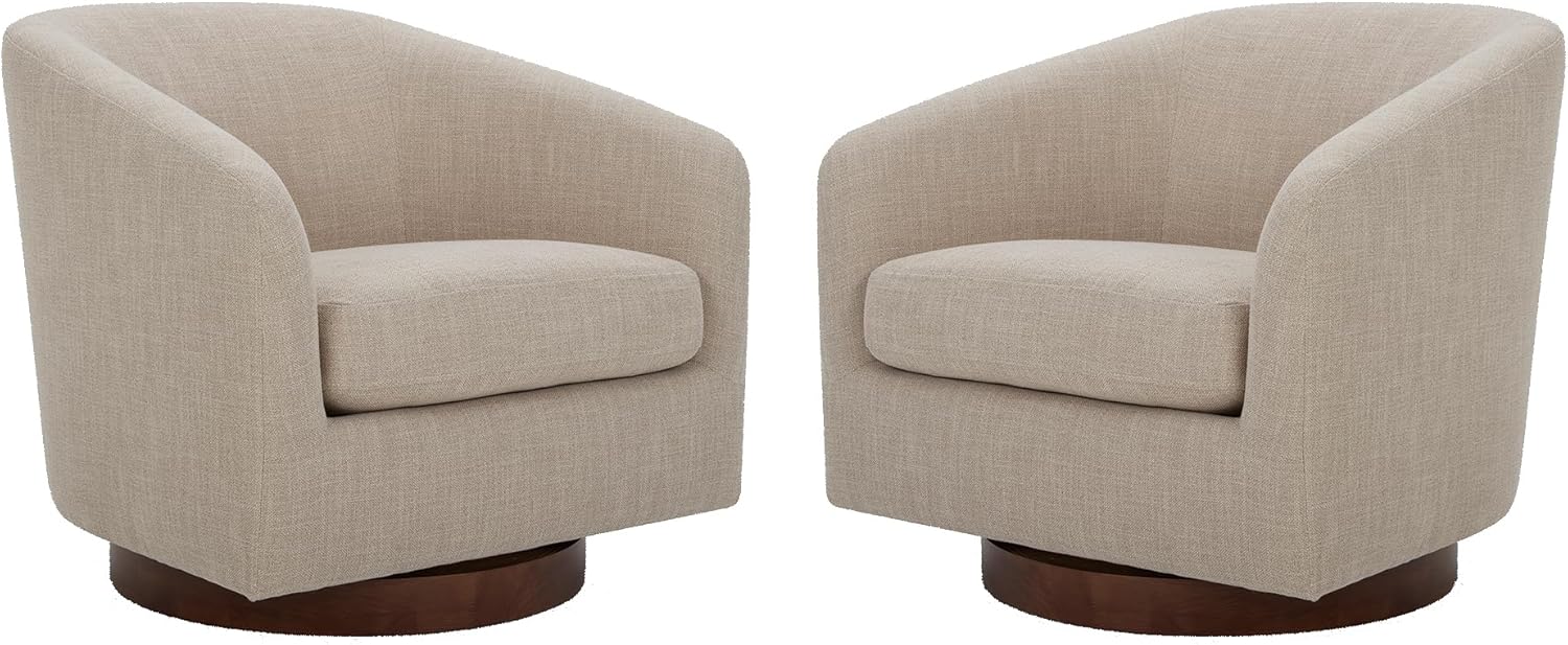 Set of 2 Swivel Barrel Chairs, Fully Assembled!