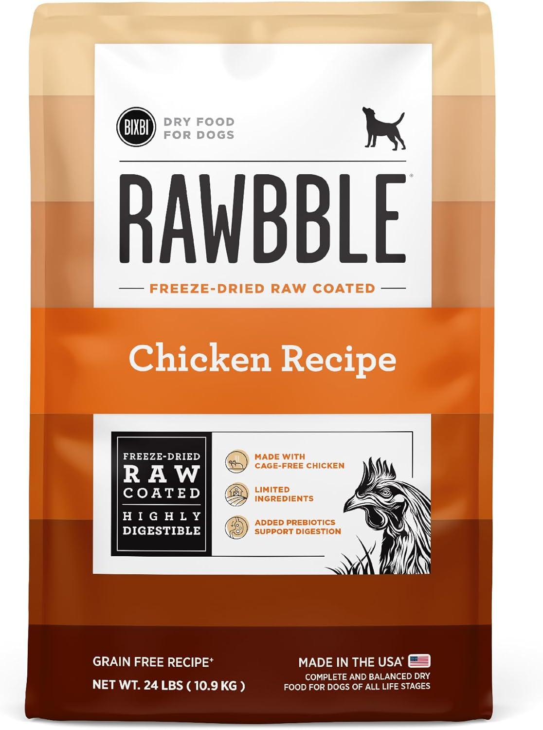 BIXBI Rawbble Dry Dog Food with Fresh Meat for Optimal Health