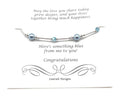 Something Blue Bride Gift Anklet - Sterling Silver Blue Crystal Pearl