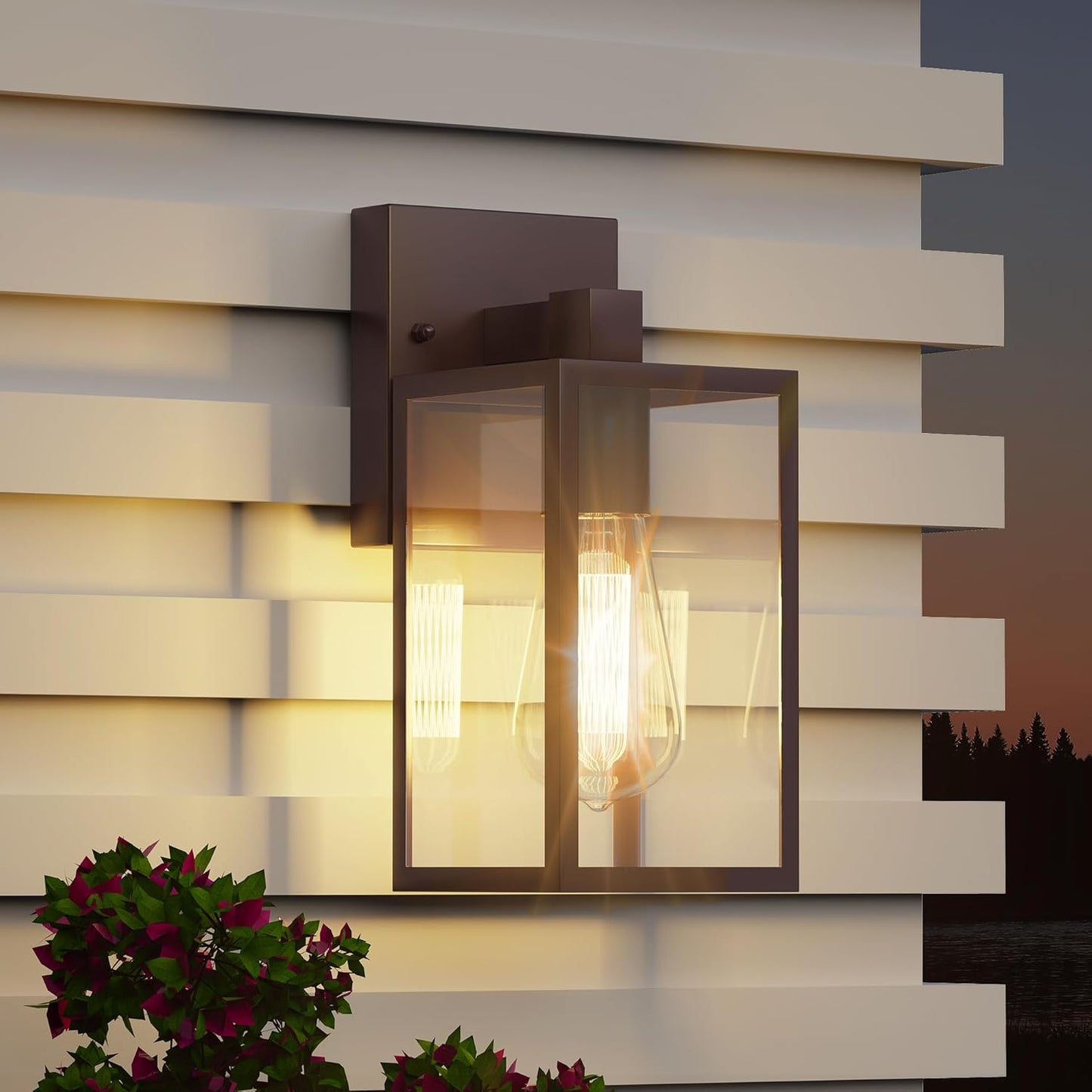 Oil Rubbed Bronze Outdoor Front Porch Light Fixture for Elegance