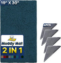 Muddy Mat Absorbent Microfiber Door Mat Atlantic Blue 19in x 30in