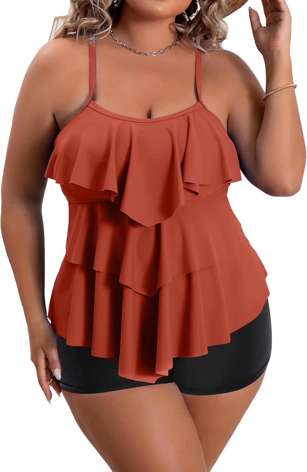 Plus Size Tankini Swimsuits for Women with Tummy Control