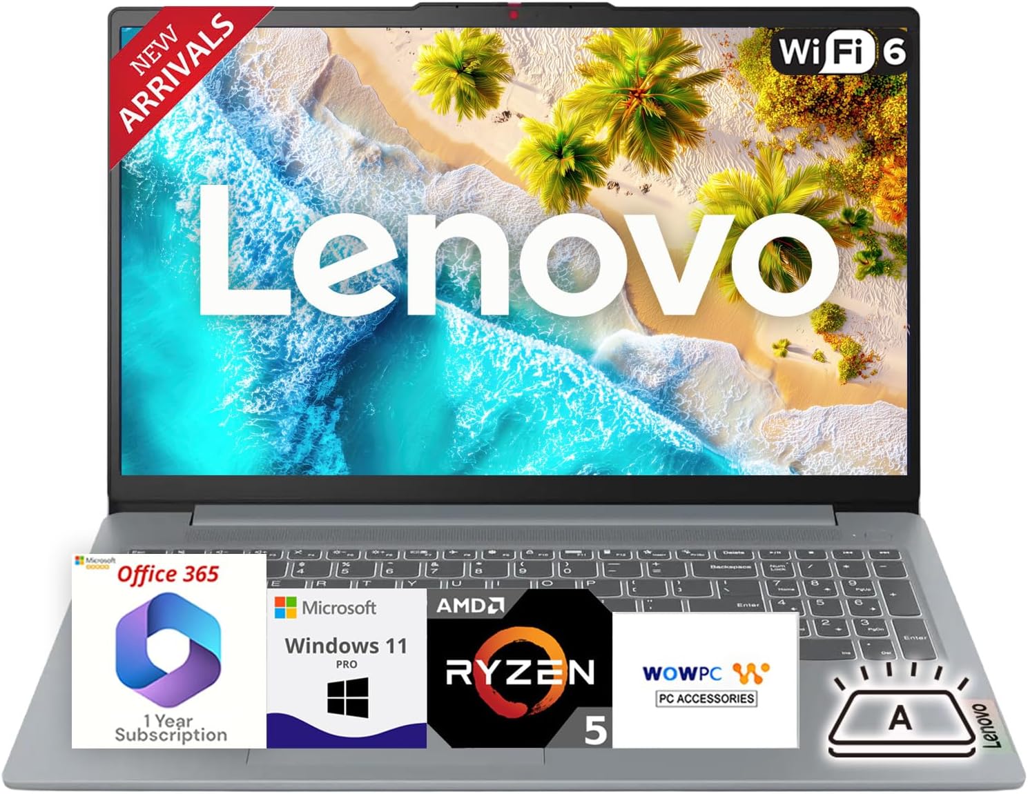 Lenovo New Ideapad Laptop with AMD Ryzen 5 and Office 365