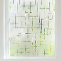 Finned Frosted Window Film Non-Adhesive Privacy Film - Static Cling