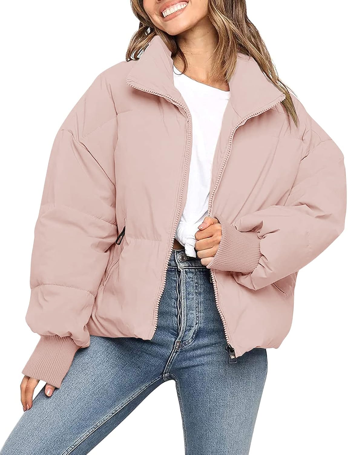 MEROKEETY Women's Winter Long Sleeve Zip Puffer Jacket Review
