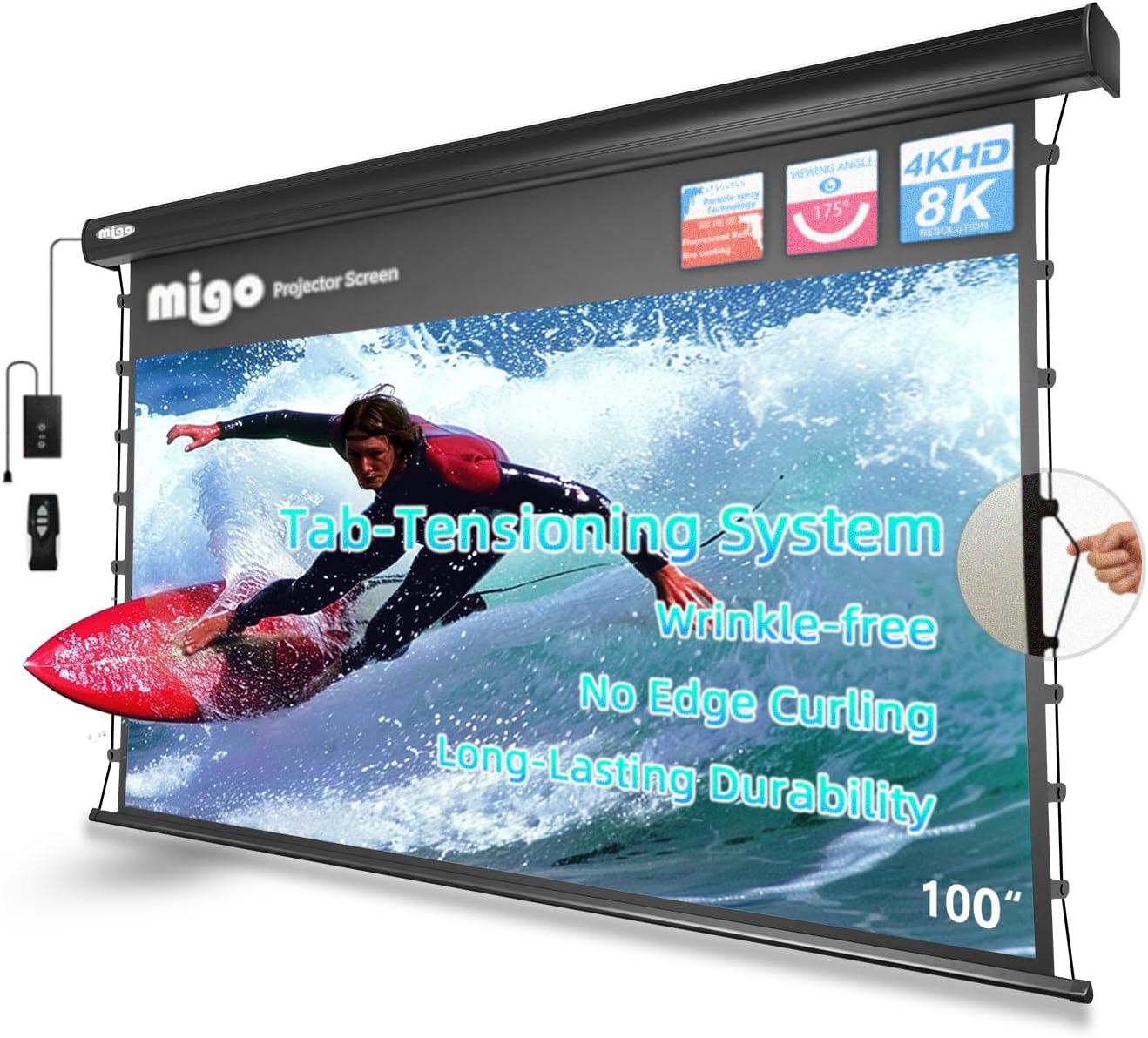 100 Inch Motorized Projector Screen for Home Theater Experience