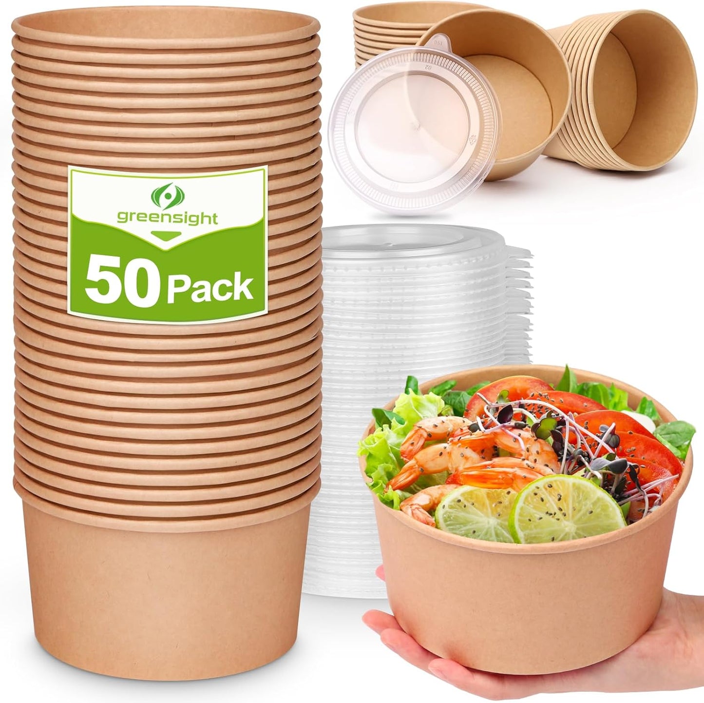 42oz Disposable Soup Bowls for Hot and Cold Food Serving
