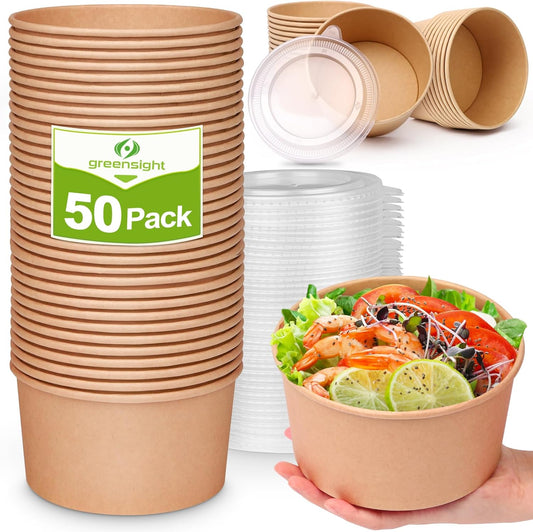 42oz Disposable Soup Bowls for Hot and Cold Food Serving