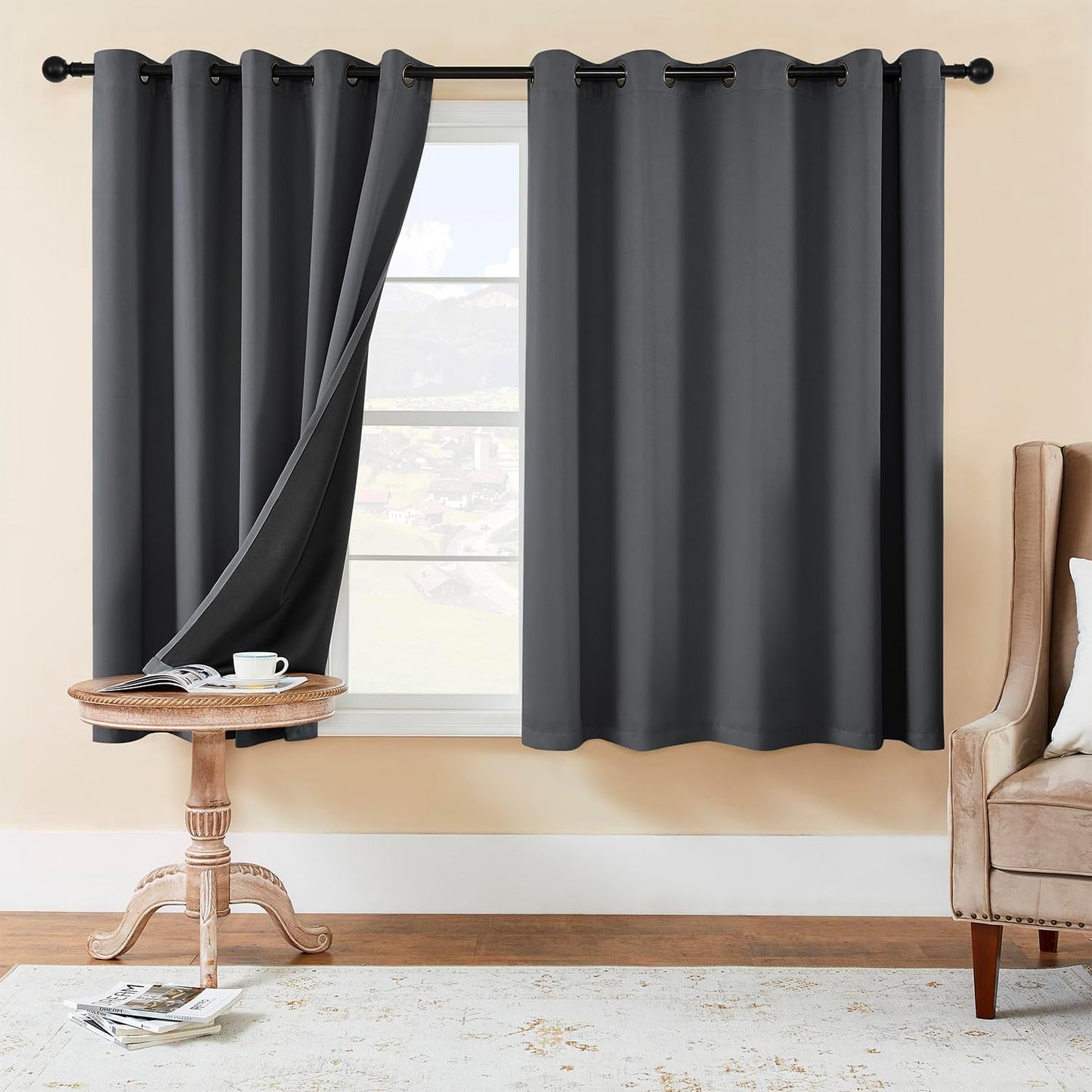 Rutterllow Full Light Blocking Curtains for Bedroom & Living Room