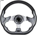 LEAPGOMAX Golf Cart Steering Wheel D Shape 12.5in - Racing Style